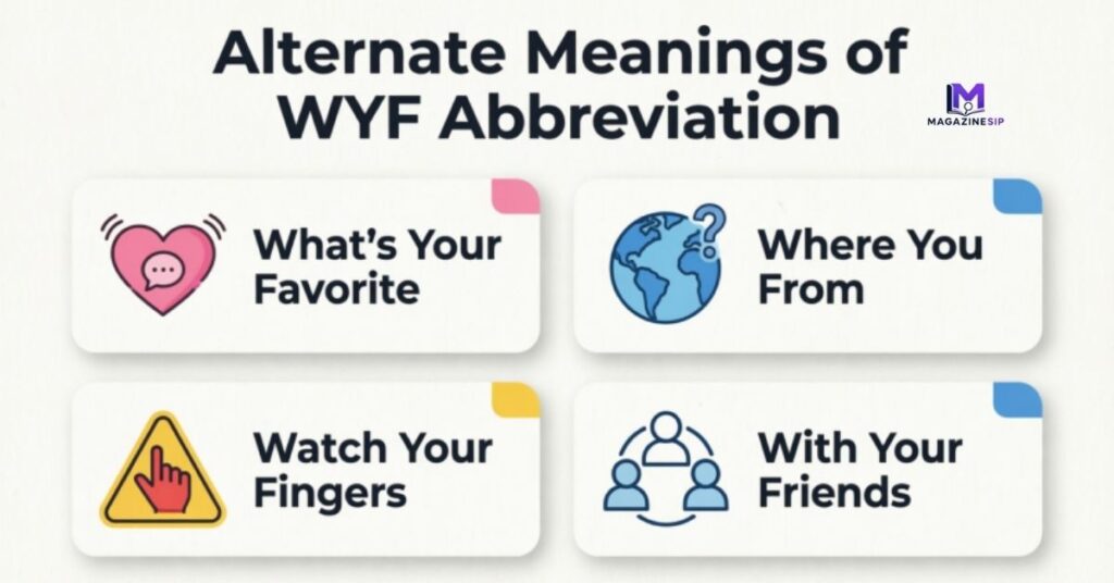 Alternate Meanings of WYF Abbreviation