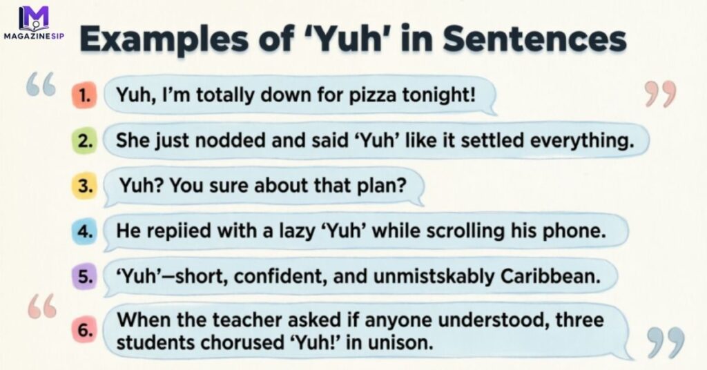 Examples of "Yuh" in Sentences