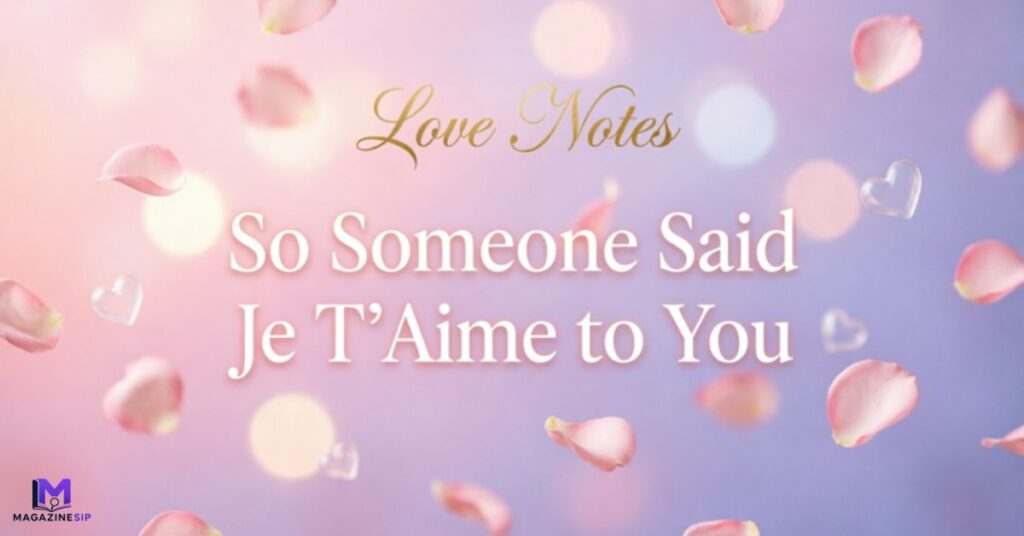 So Someone Said Je T’Aime to You